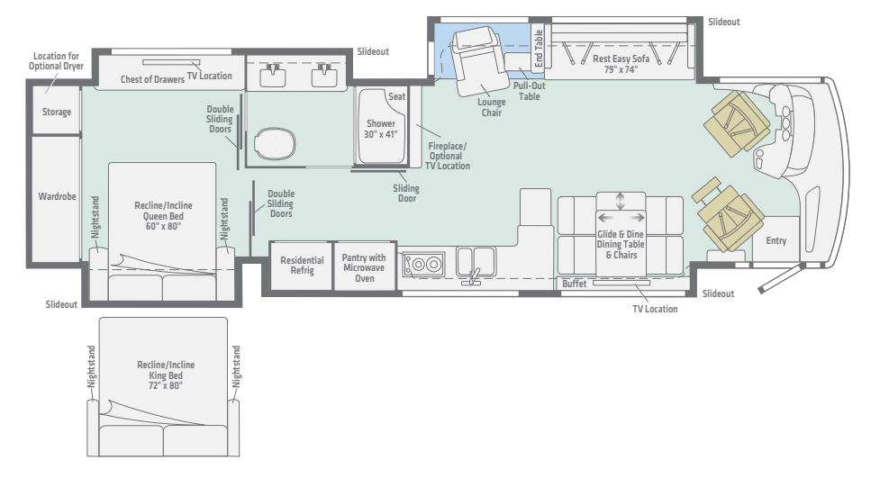 View 2018 Winnebago Horizon 40A complete specs and manufacturer brochures