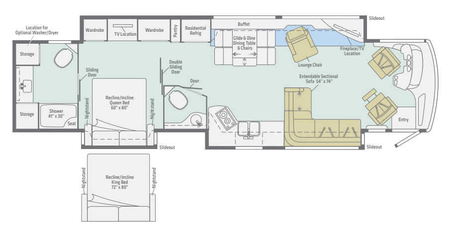 View 2018 Winnebago Horizon 42Q complete specs and manufacturer brochures