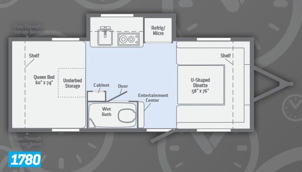View 2018 Winnebago Minnie Drop 1780 complete specs and manufacturer brochures