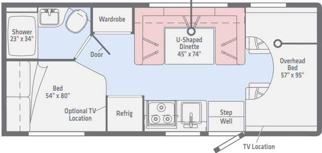 View 2018 Winnebago Spirit 22R complete specs and manufacturer brochures