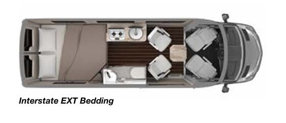 View 2019 Airstream Interstate Lounge EXT Bedding complete specs and manufacturer brochures