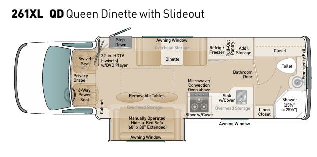 View 2019 Coach House Platinum 261XL QD complete specs and manufacturer brochures
