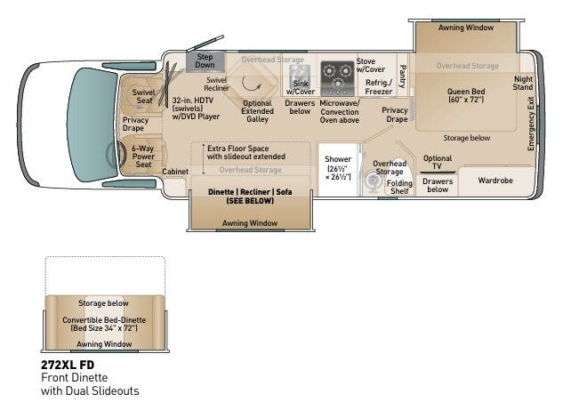 View 2019 Coach House Platinum 272XL FD complete specs and manufacturer brochures
