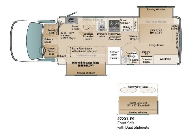 View 2019 Coach House Platinum 272XL FS complete specs and manufacturer brochures