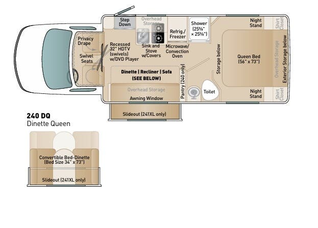 View 2019 Coach House Platinum II 240 DQ complete specs and manufacturer brochures