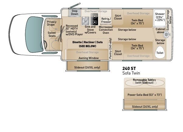 View 2019 Coach House Platinum II 240 ST complete specs and manufacturer brochures