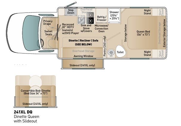 View 2019 Coach House Platinum II 241XL DQ complete specs and manufacturer brochures