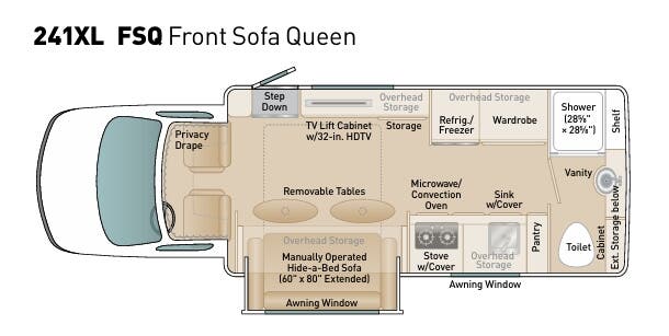 View 2019 Coach House Platinum II 241XL FSQ complete specs and manufacturer brochures