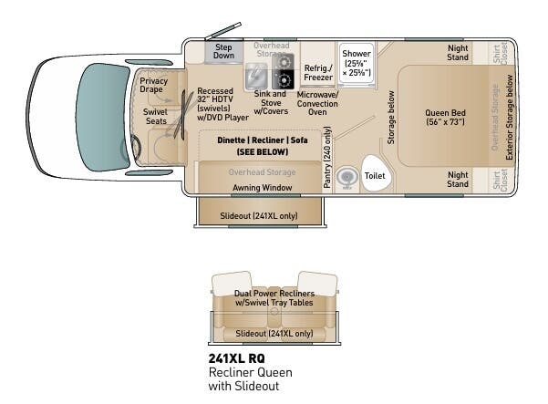 View 2019 Coach House Platinum II 241XL RQ complete specs and manufacturer brochures