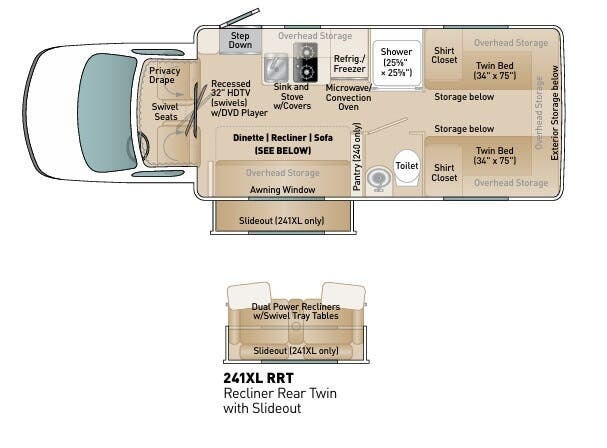 View 2019 Coach House Platinum II 241XL RRT complete specs and manufacturer brochures