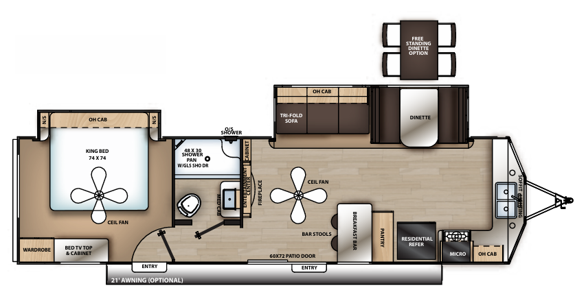 View 2019 Coachmen Catalina Destination 33FKDS complete specs and manufacturer brochures