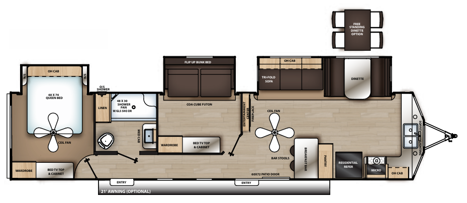 View 2019 Coachmen Catalina Destination 39FKTS complete specs and manufacturer brochures