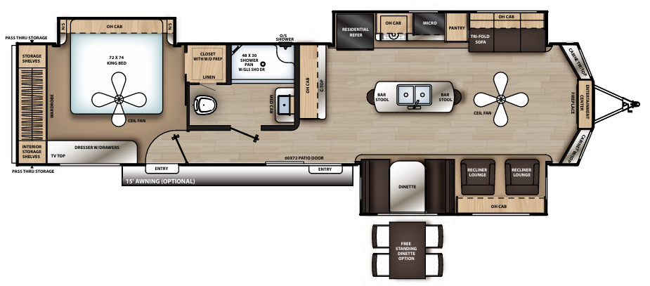 View 2019 Coachmen Catalina Destination 39MKTS complete specs and manufacturer brochures