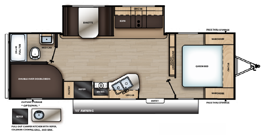 View 2019 Coachmen Catalina SBX 261BHS complete specs and manufacturer brochures