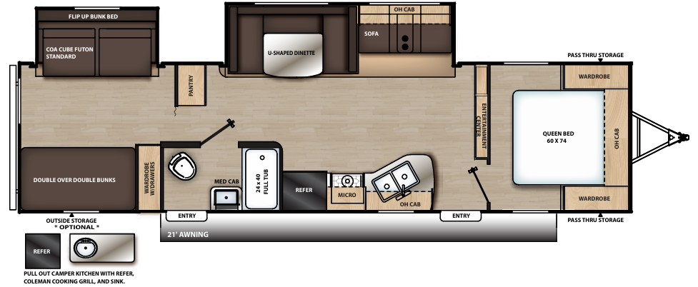 View 2019 Coachmen Catalina SBX 321BHDS complete specs and manufacturer brochures