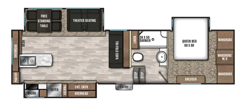 View 2019 Coachmen Chaparral 27RKS complete specs and manufacturer brochures