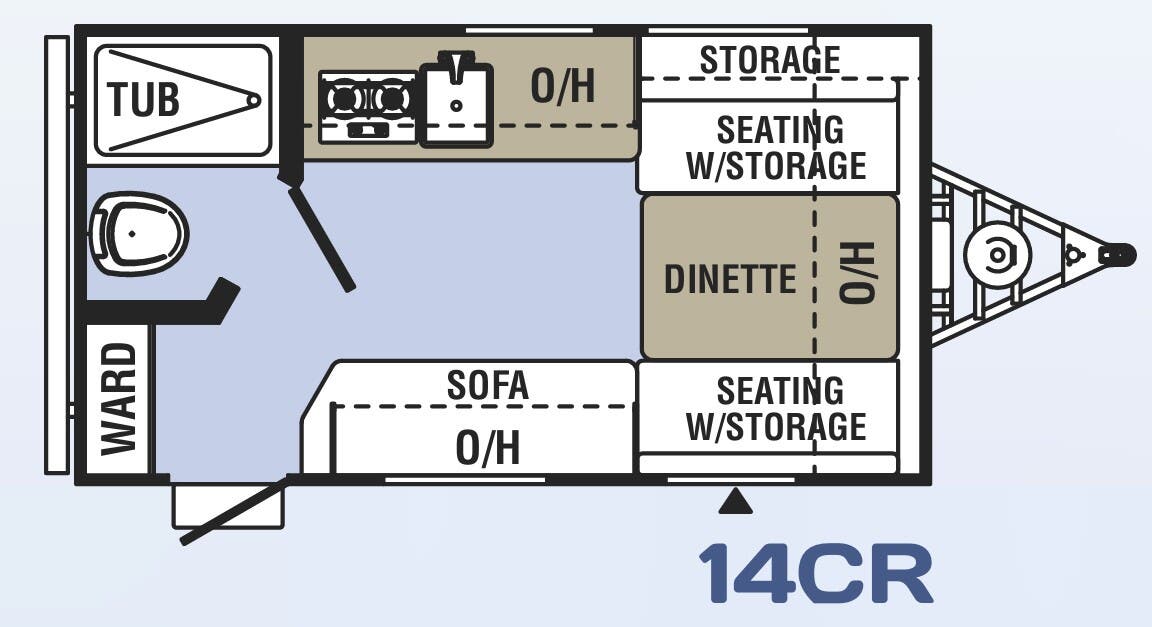 View 2019 Coachmen Clipper Cadet 14CR complete specs and manufacturer brochures