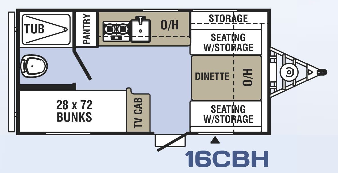 View 2019 Coachmen Clipper Cadet 16CBH complete specs and manufacturer brochures