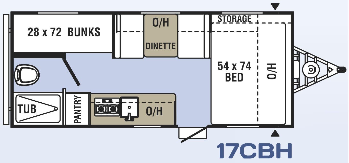 View 2019 Coachmen Clipper Cadet 17CBH complete specs and manufacturer brochures