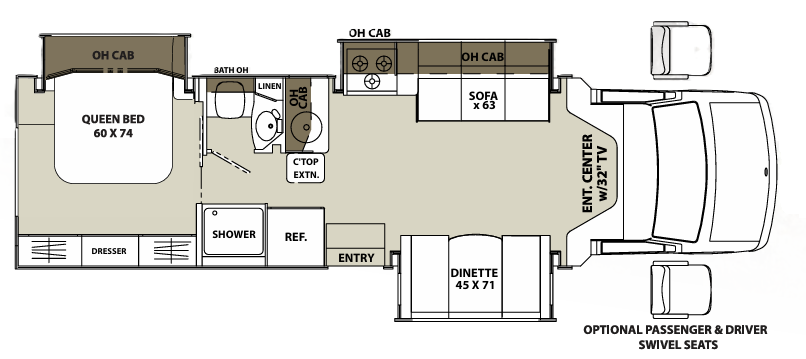 View 2019 Coachmen Concord 300TS (Chevy) complete specs and manufacturer brochures