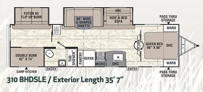 View 2019 Coachmen Freedom Express Liberty Edition 310 BHDSLE complete specs and manufacturer brochures