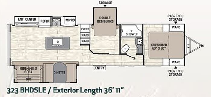 View 2019 Coachmen Freedom Express Maple Leaf Edition 323 BHDSLE complete specs and manufacturer brochures