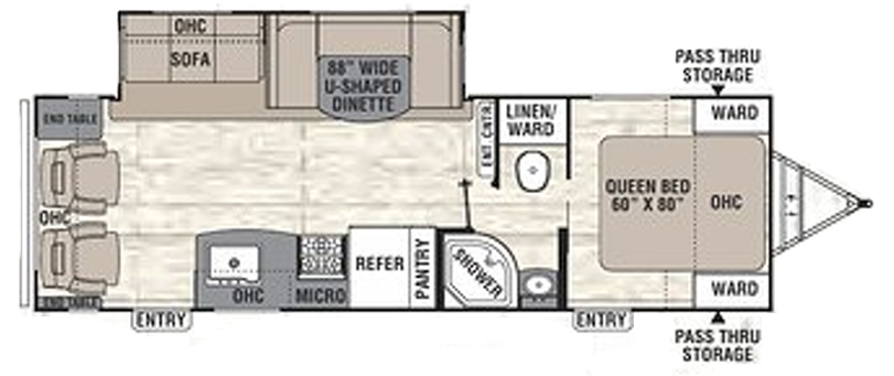 View 2019 Coachmen Freedom Express Ultra Lite 281 RLDS complete specs and manufacturer brochures