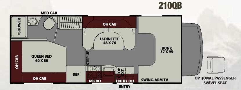 View 2019 Coachmen Leprechaun 210QB (Chevy) complete specs and manufacturer brochures