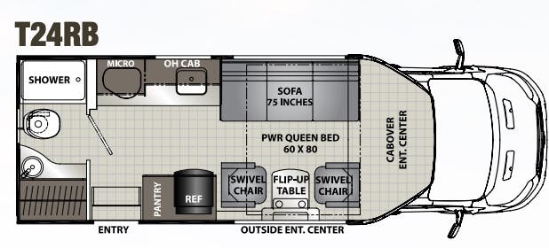 View 2019 Coachmen Orion Traveler T24RB complete specs and manufacturer brochures