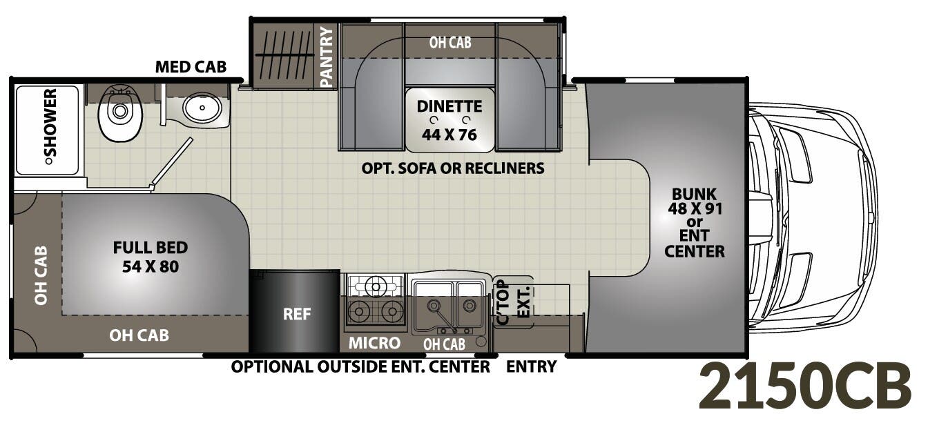 View 2019 Coachmen Prism 2150CB complete specs and manufacturer brochures