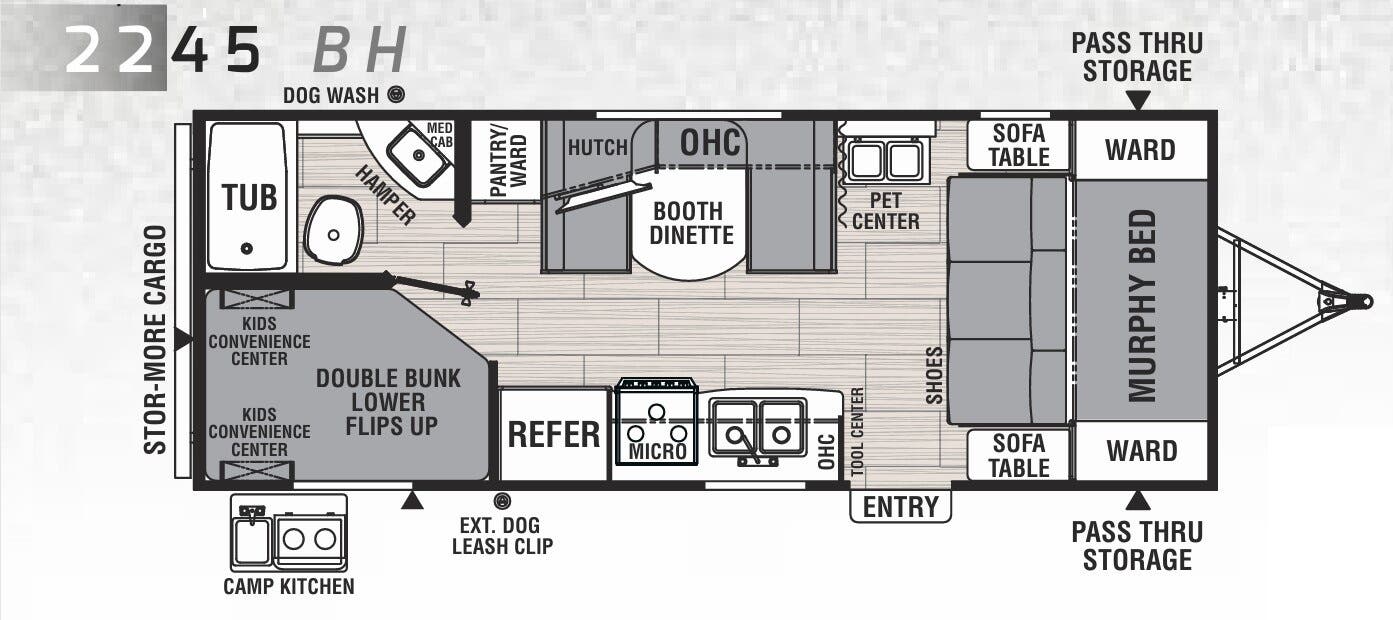 View 2019 Coachmen Spirit 2245 BH complete specs and manufacturer brochures
