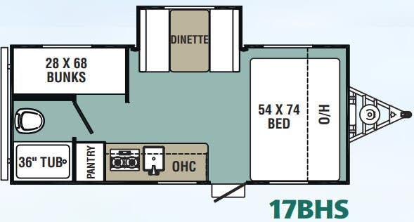 View 2019 Forest River Viking 17BHS complete specs and manufacturer brochures