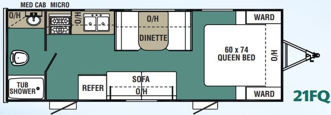 View 2019 Forest River Viking 21FQ complete specs and manufacturer brochures