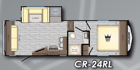 View 2019 CrossRoads Cruiser Aire CR-24RL complete specs and manufacturer brochures