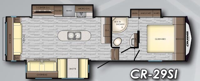 View 2019 CrossRoads Cruiser Aire CR-29SI complete specs and manufacturer brochures