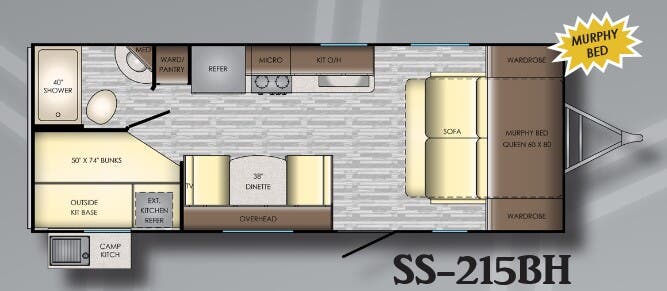 View 2019 CrossRoads Sunset Trail Super Lite SS-215BH complete specs and manufacturer brochures