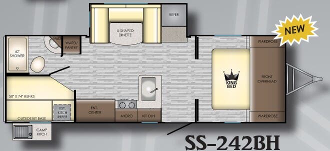View 2019 CrossRoads Sunset Trail Super Lite SS-242BH complete specs and manufacturer brochures
