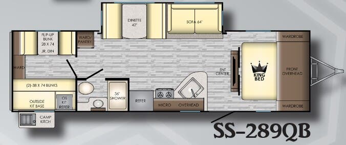 View 2019 CrossRoads Sunset Trail Super Lite SS-289QB complete specs and manufacturer brochures