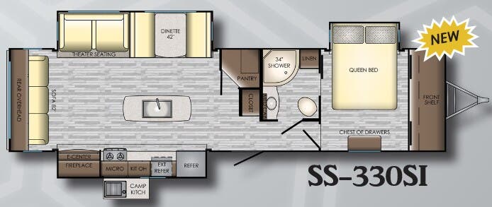 View 2019 CrossRoads Sunset Trail Super Lite SS-330SI complete specs and manufacturer brochures