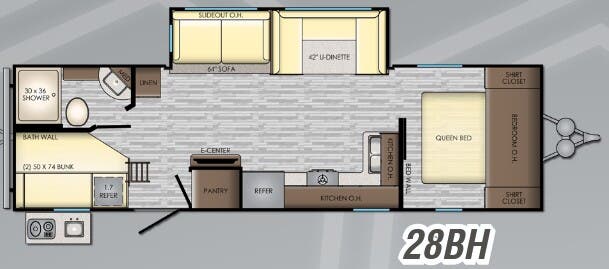 View 2019 CrossRoads Volante VL-28BH complete specs and manufacturer brochures