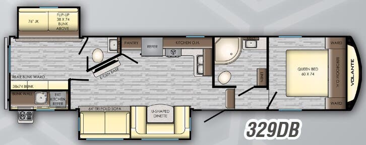 View 2019 CrossRoads Volante VL-329DB complete specs and manufacturer brochures