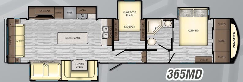 View 2019 CrossRoads Volante VL-365MD complete specs and manufacturer brochures