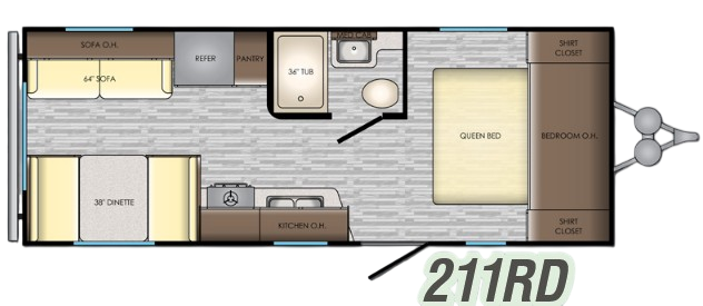 View 2019 CrossRoads Zinger Lite ZR-211RD complete specs and manufacturer brochures