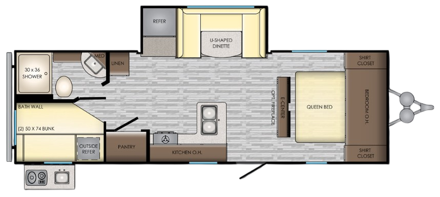 View 2019 CrossRoads Zinger Lite ZR-258BH complete specs and manufacturer brochures