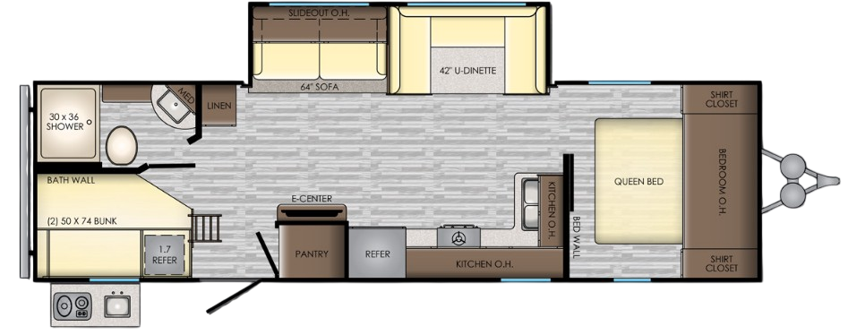 View 2019 CrossRoads Zinger Lite ZR-280BH complete specs and manufacturer brochures