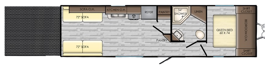 View 2019 CrossRoads Zinger ZR-288RR complete specs and manufacturer brochures