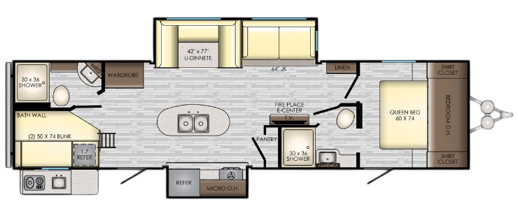 View 2019 CrossRoads Zinger ZR-326BH complete specs and manufacturer brochures