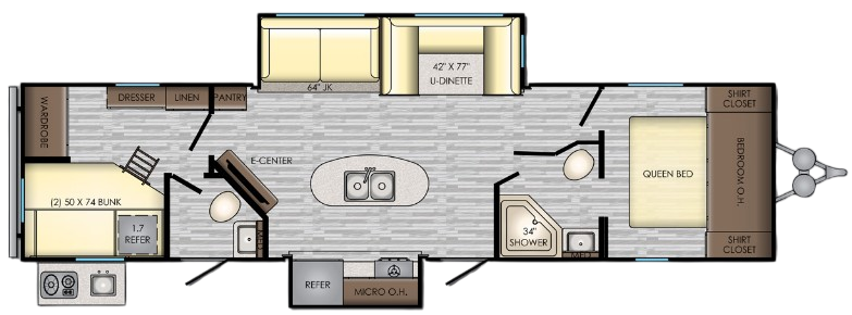 View 2019 CrossRoads Zinger ZR-330BH complete specs and manufacturer brochures