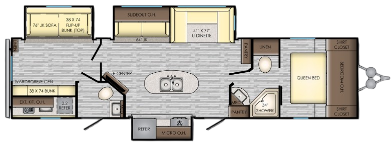 View 2019 CrossRoads Zinger ZR-331BH complete specs and manufacturer brochures
