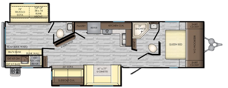 View 2019 CrossRoads Zinger ZR-333DB complete specs and manufacturer brochures